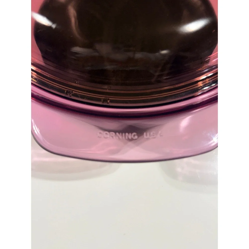 VISIONS by CORNING Cranberry Glass Dutch Oven Casserole Dish with Lid 5L MCM